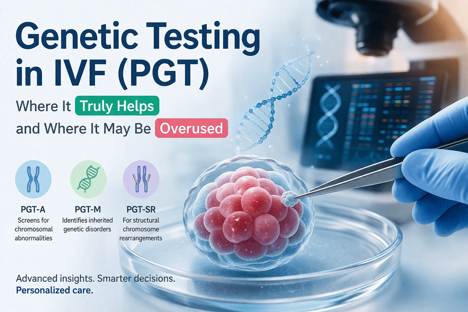 Genetic Testing in IVF: Where PGT Genuinely Helps and Where It May Be Overused